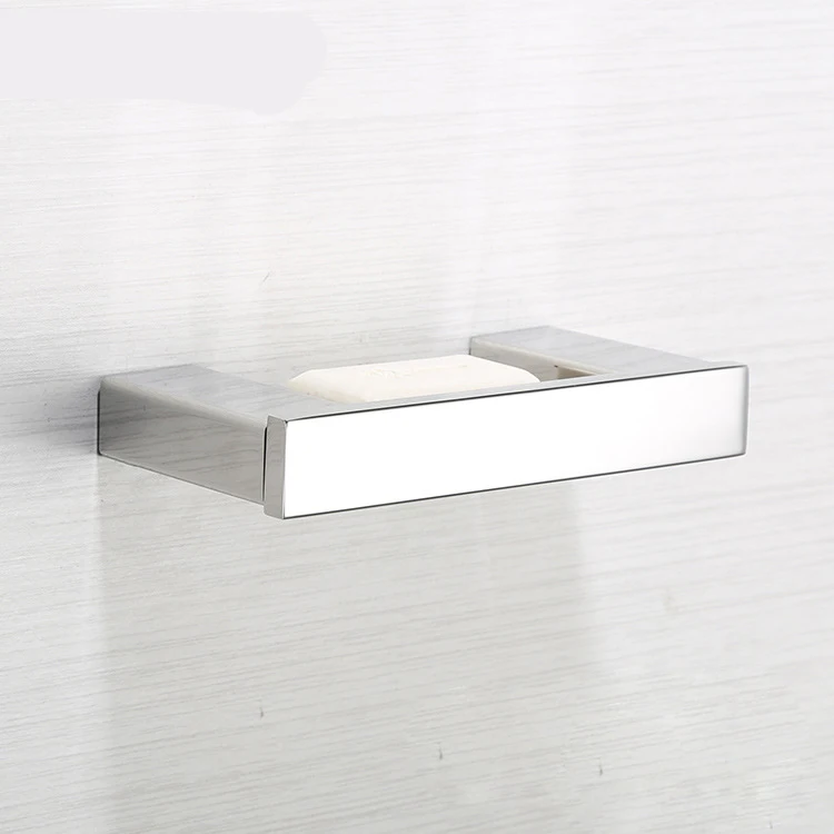 Soap Dish Holder Hongdec роскошное настенное крепление из нержавеющей стали хромированные аксессуары для ванной комнаты держатель для полотенец набор для хранения - Цвет: Soap Dish Holder