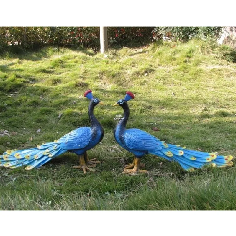 1" имитация статуя животного Peafowl бюст сад полная длина портрет счастливый предметы мебели GK фигурка игрушки 38 см V950
