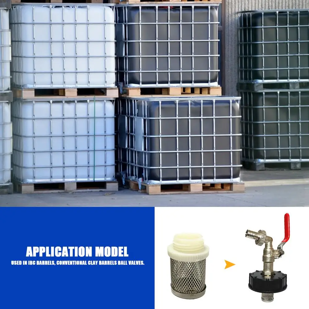 1/2 3/4 IBC Barrel Filter S60x6 Ton Joint Filter IBC Ton Adapter Filter IBC Ton Barrel Nozzle Stainless Steel Filtration