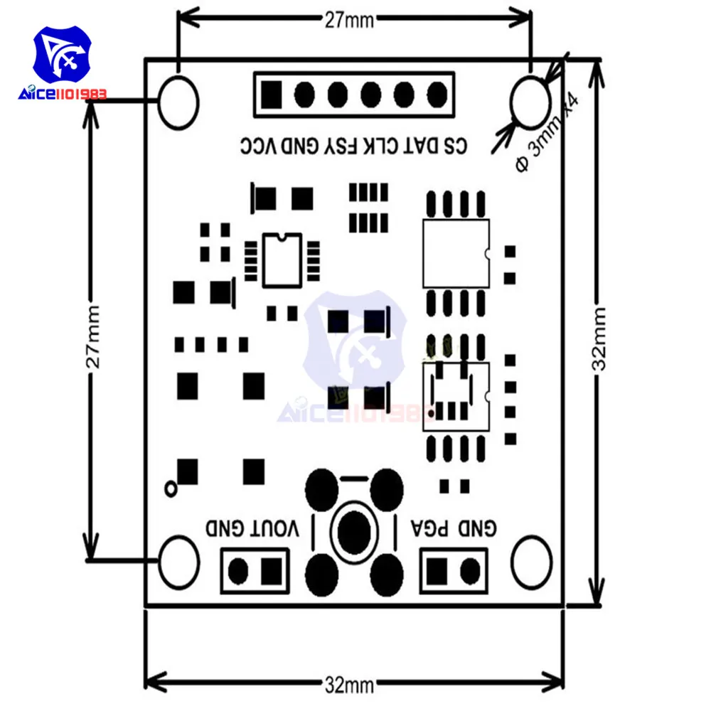 HiLetgo AD9833 DDS Signal Generator Module 0-12.5MHz Square/Triangle/Sine Wave AD9833 Signal GeneratorModule