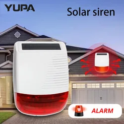 YUPA Wireless RF 433MHz Outdoor Solar Powered Strobe Light Siren Waterproof Flash Siren Can Be Used As An Alarm Host