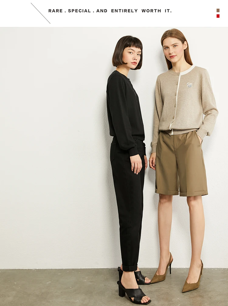 AMII Minimalism Autumn Fashion Embroidery Female Jeans Causal Cotton High Waist Straight Ankel-length Female Jeans 12070215