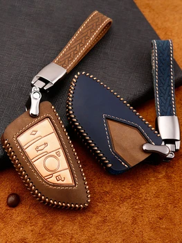 

Leather Car Key Case Remote Cover for Bmw 3 Touring 4 Coupe X1 X2 X3 X5 Z4 Roadster 3 Gran Turismo Chain Holder Accessories