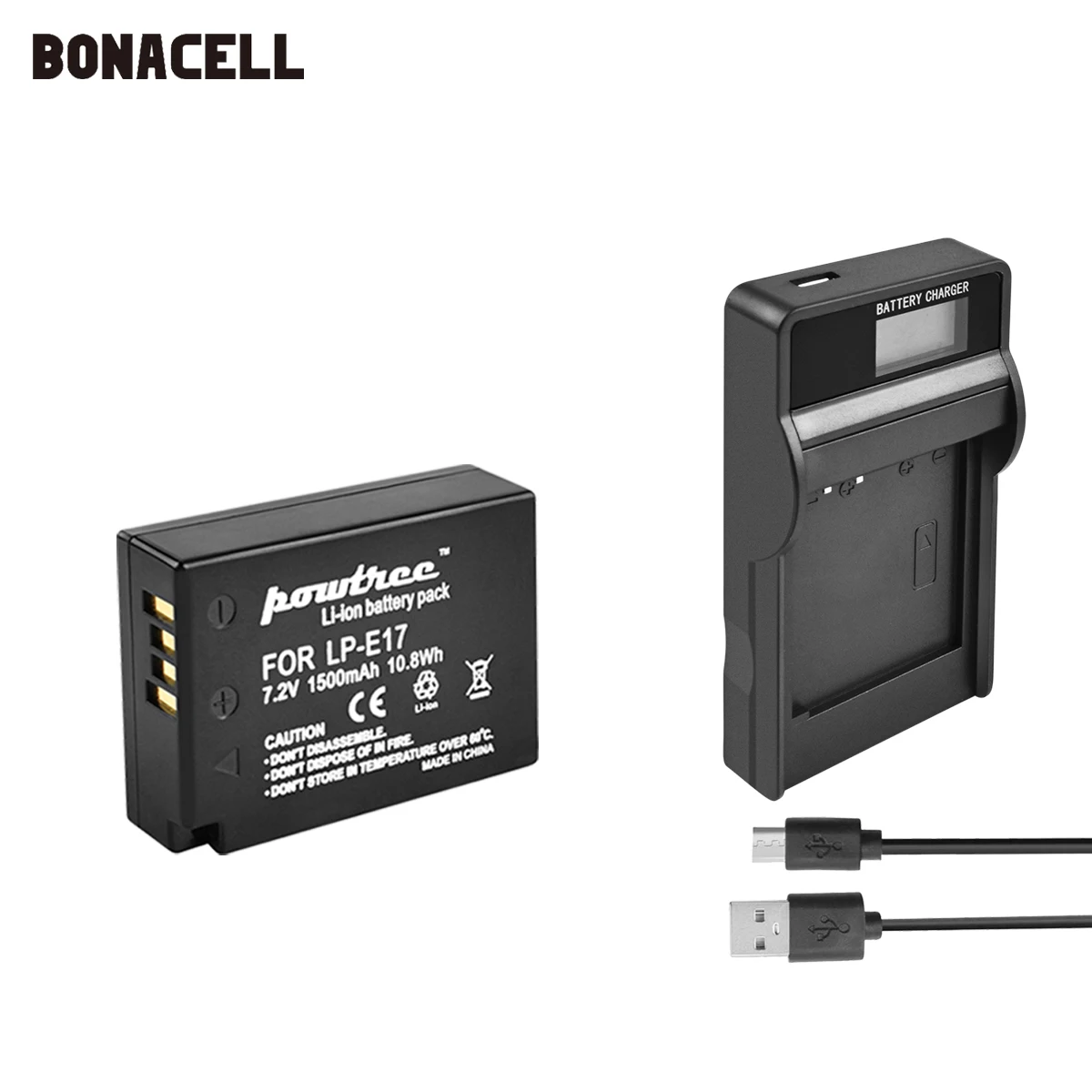 Двойное зарядное устройство Bonacell LPE17 LP E17 1500 мАч аккумулятор + ЖК дисплей для Canon EOS