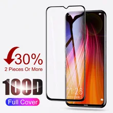 100D Curved Full Cover Protective Tempered Glass For Xiaomi Redmi 8 7 Note 8 7 6 Pro Screen Protector Glass For Redmi 6A 7A 8A