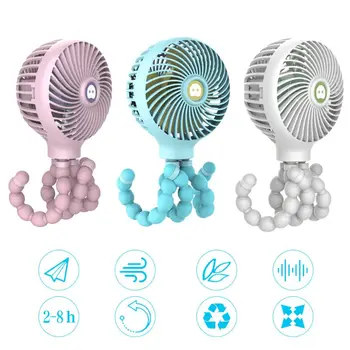 

Mini Portable Hanging Cooler Fan Octopus Shape Stand Adjustable Handheld USB Charging Shape Stand Adjustable Handheld Fan Cooler