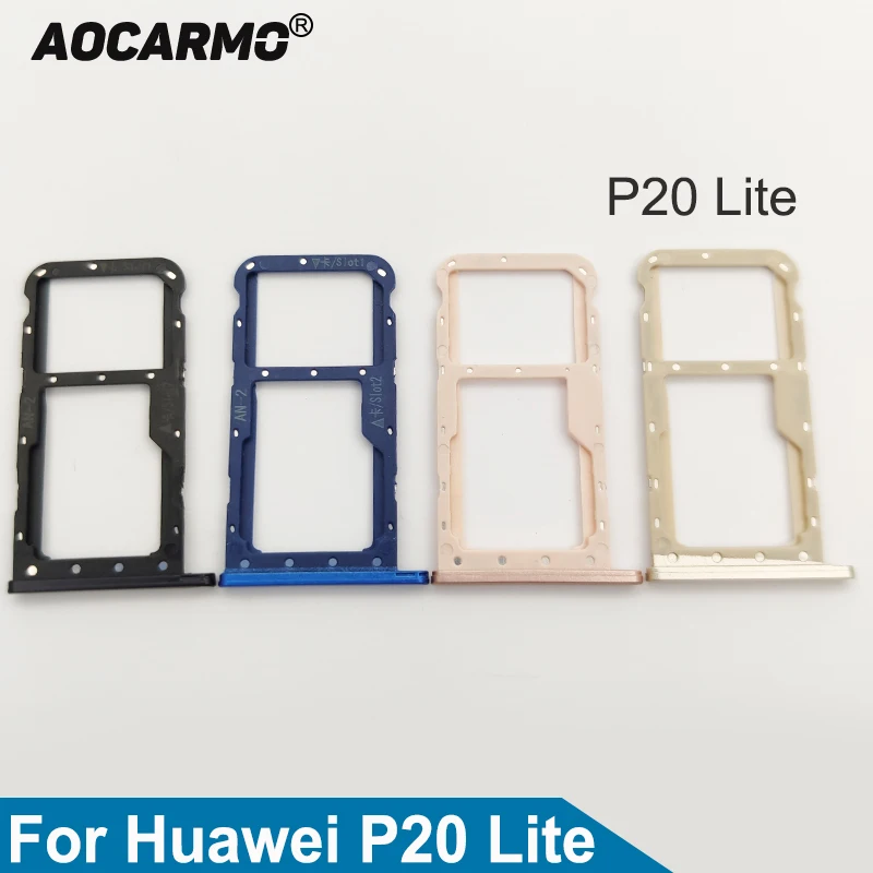 Aocarmo SD карта памяти MicroSD держатель нано сим карты лоток Слот адаптер для huawei P20 Lite P20lite