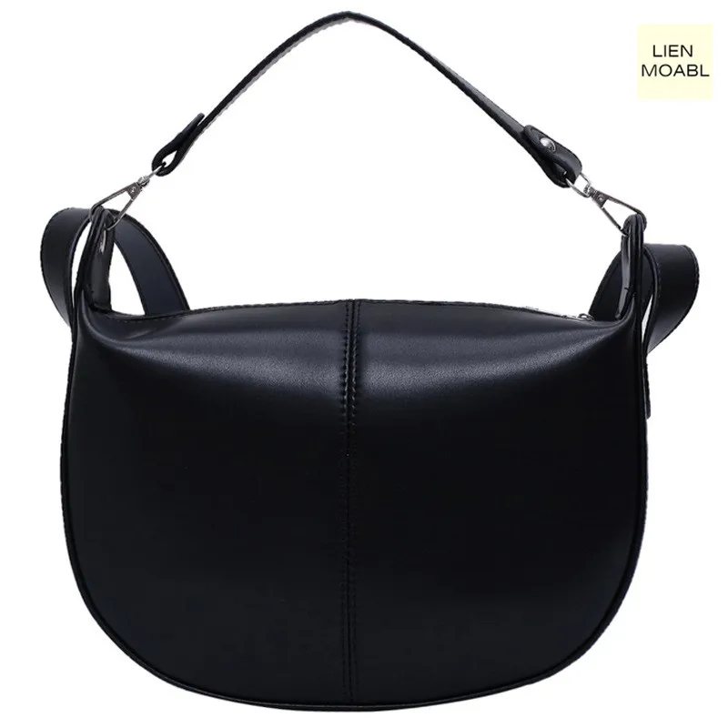 

2020 new fashion girl shoulder bag non-leather dumpling bag top PU bag simple temperament messenger bag wild style bag elegant f
