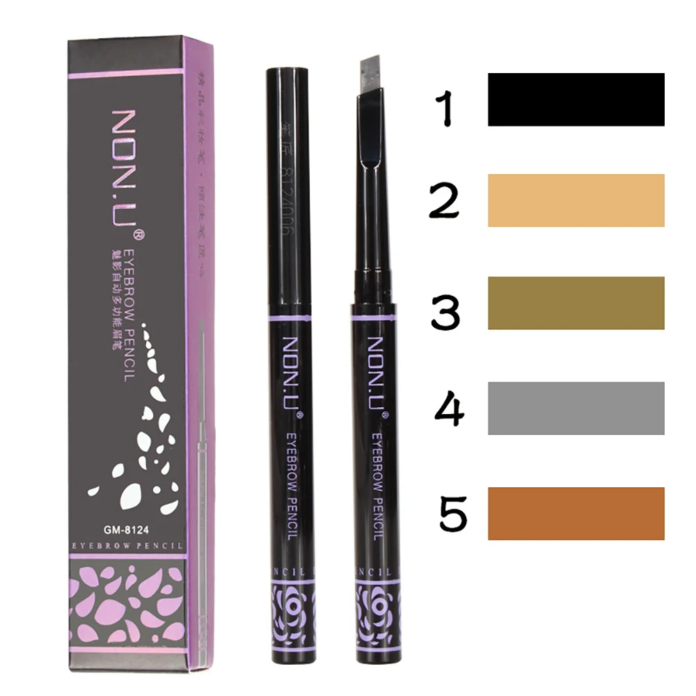 5 Colors Eyebrow Pencil Makeup Enhancers Waterproof Tint Brow Liner Natural Eye Pen Cosmetic Beauty Tools | Красота и здоровье