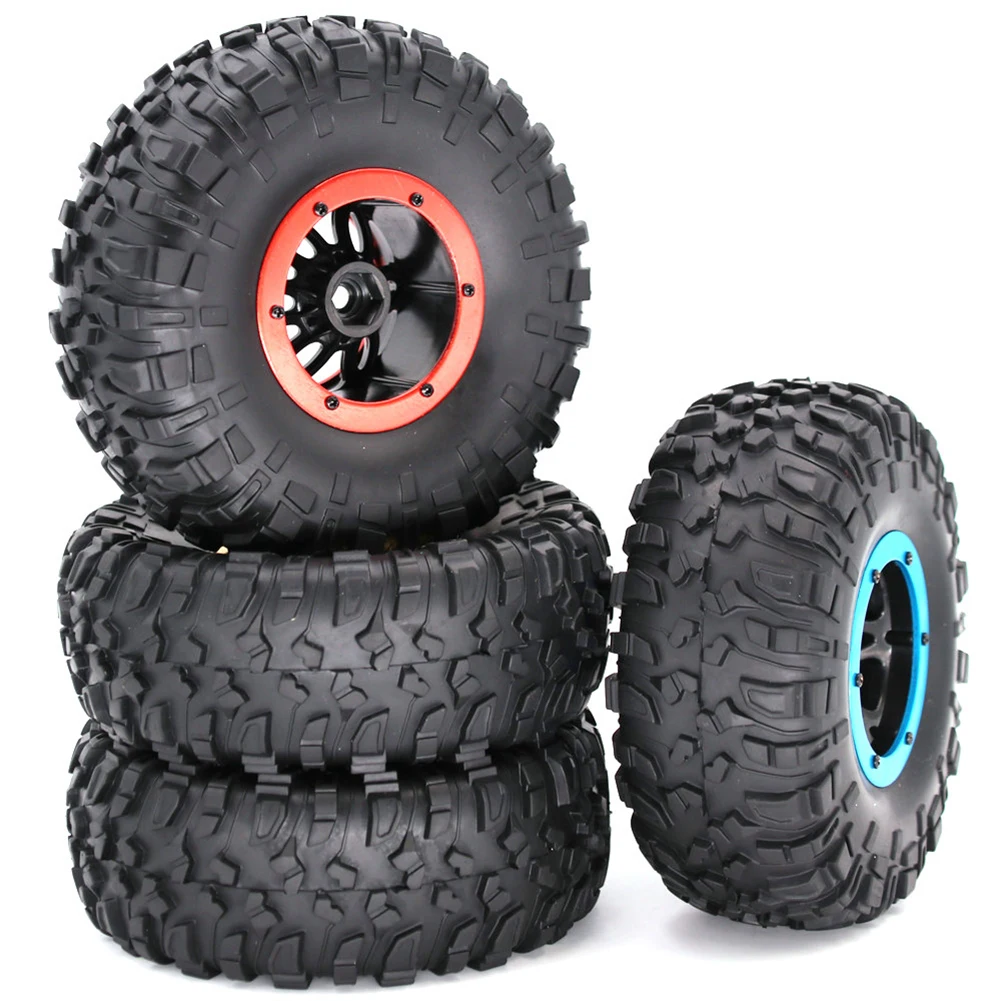 4 шт. пневматические Beadlock колеса диски и насос для шин насос для 1/10 HSP RC4WD D90 осевой SCX10 RC Рок Гусеничный грузовик