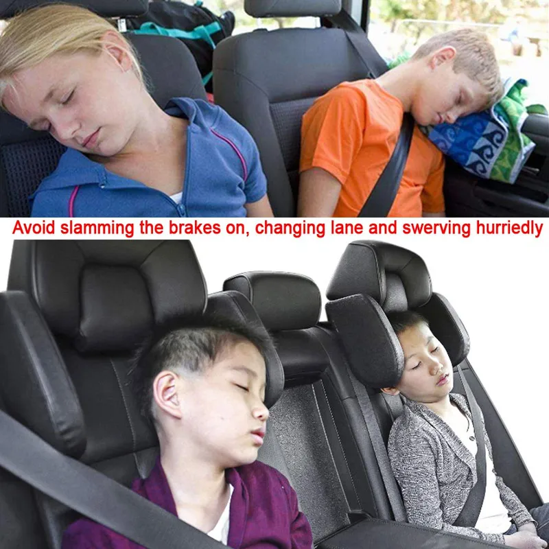 Car Seat Side Pillow Headrest Neck Travel Pillow for Kids Adults Sleeping B88