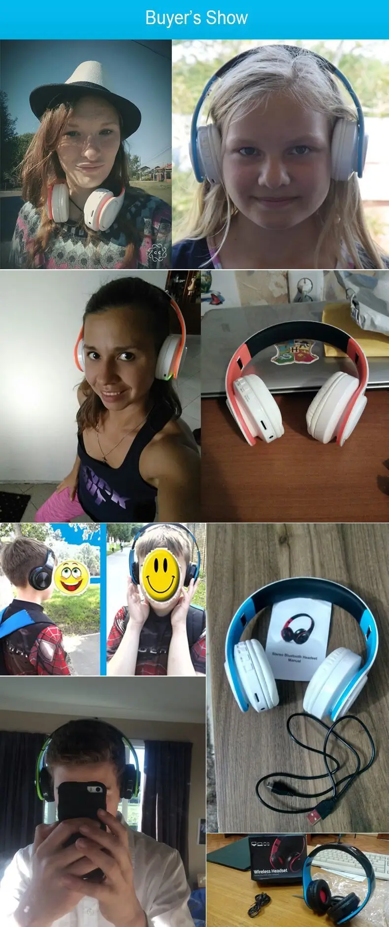 Стерео портативные беспроводные наушники Bluetooth Складные аудио Mp3 регулируемые наушники с микрофоном для музыки