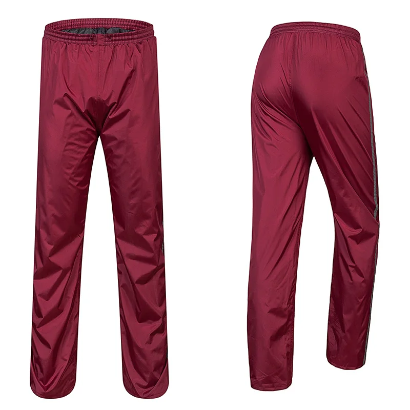 Ceny QIAN nieprzemakalny płaszcz przeciwdeszczowy kobiety mężczyźni spodnie przeciwdeszczowe Outdoor grubsze wodoodporne spodnie motocyklowe wędkarstwo Camping sprzęt przeciwdeszczowy spodnie