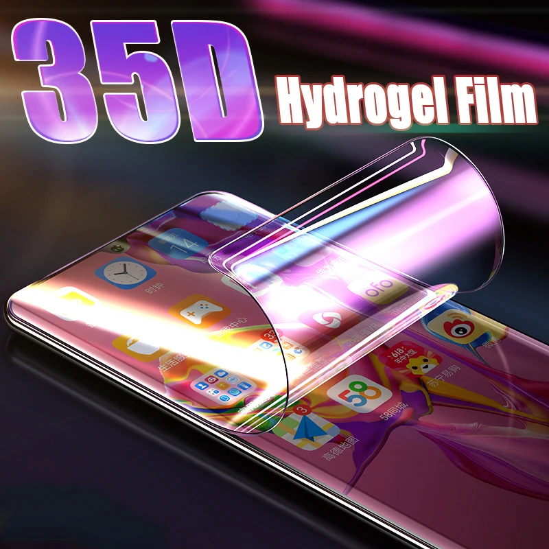35D Гидрогелевая пленка с полным покрытием для Huawei P40 Lite P20 P30 Pro Защитная экрана Mate 20
