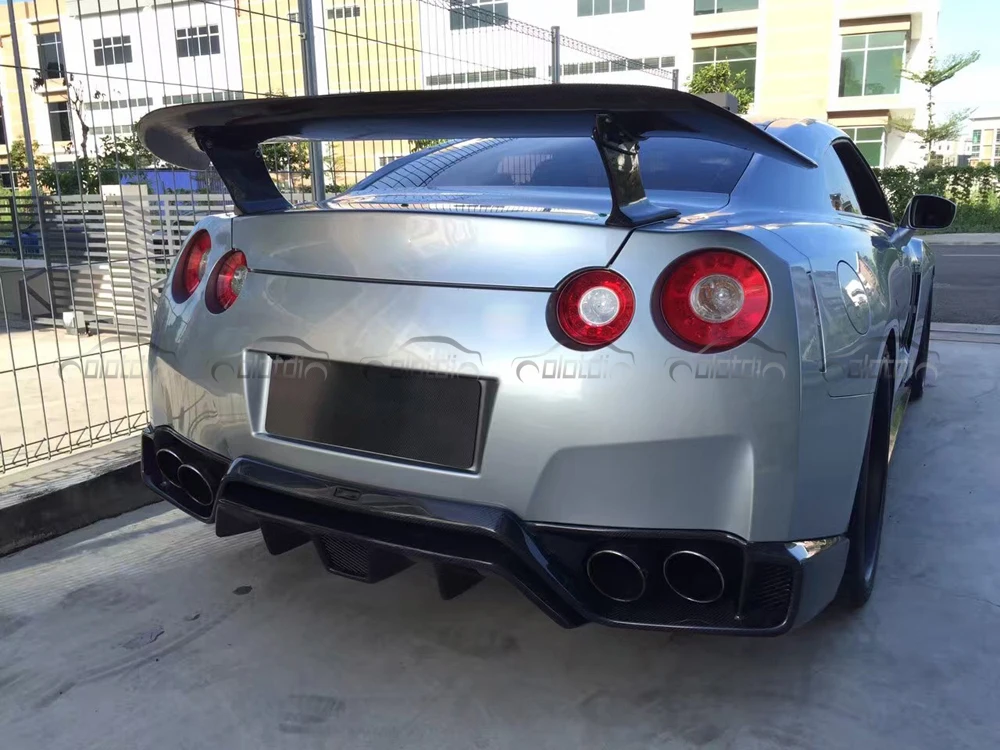 Настоящий карбоновый задний бампер спойлер сплиттер для NISSAN GTR35 2008- TOMMYKAIRA задний бампер для губ