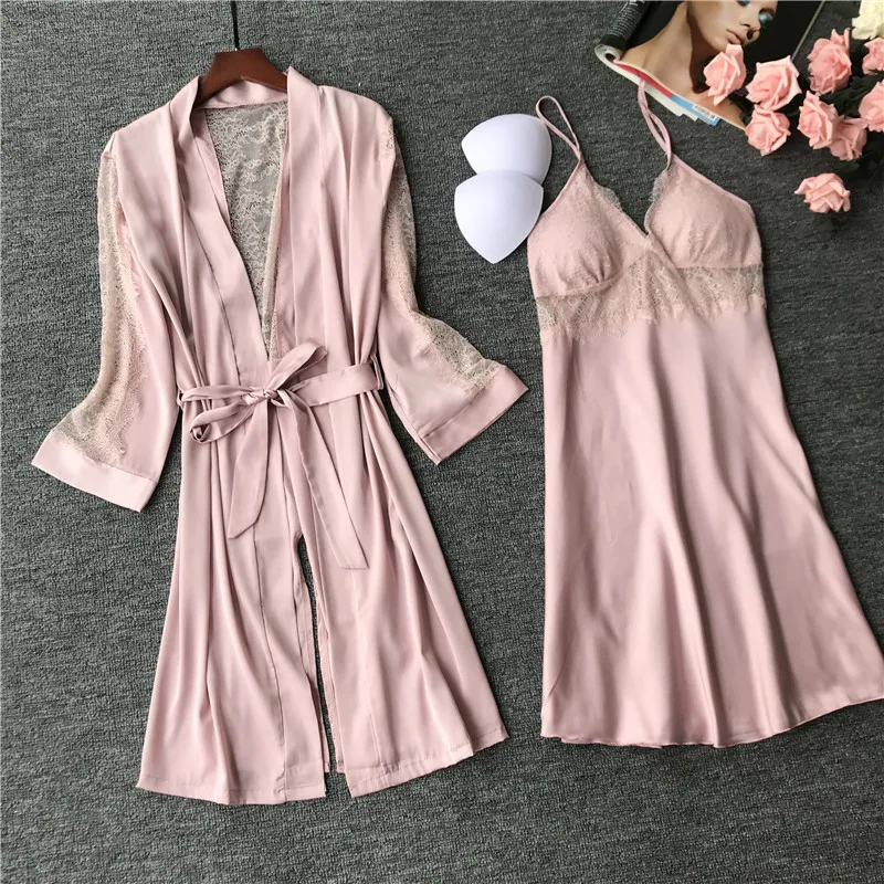 Fiklyc новинка,, женское белье, женское шелковое кружевное платье, комплект с короткой ночной рубашкой, высокое качество, подарок, перспектива