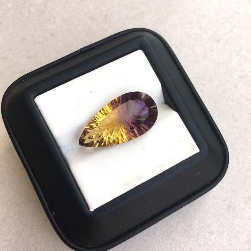 CSJ большой размер Аметрин кварц незакрепленный драгоценный камень вогнутая