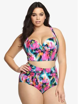 

Print Bikini Set Two Piece Swimsuit Sexy Backless Tight Bathing Suit Women Plus Size Swimwear Swim Beach Wear Fashion