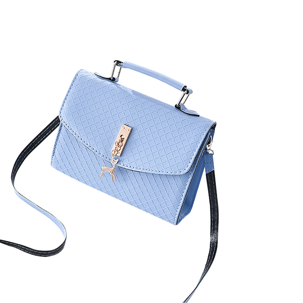 

Small Women's Handbags Deer Decoration Solid Pu Leather Street Fashion Crossbody Bags Lady Shoulder Bags Women Messenger Bag