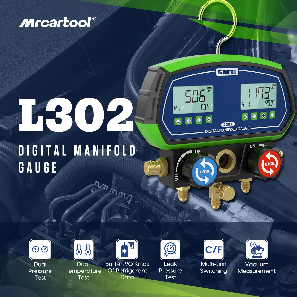 l302 Digital Refrigerant Gauge