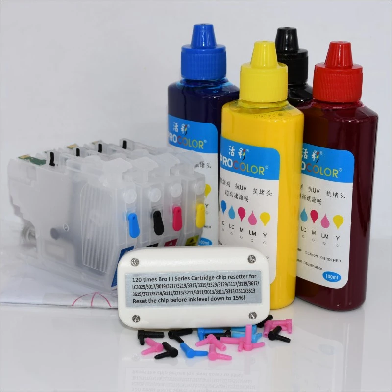 LC3117 LC3119 Pigment Dye ink refill kit for Brother MFC-J6980CDW MFC-J6580CDW MFC-J6983CDW MFC-J6583CDW MFC-J5630CDW Resetter