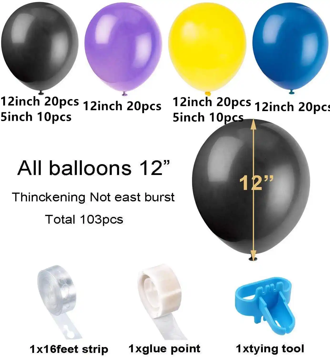 Video Game Party Balloon Garland Kit 103pcs 5 12inch Balloon Garland Black Blue Purple Yellow Assorted Balloon Decorations Ideal Ballons Accessories Aliexpress - roblox whatever floats your boat balloons