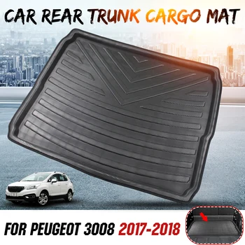 

Car Interior Cargo Liner Boot Tray Rear Trunk Cover Matt Mat Floor Carpet Kick Pad For Peugeot 3008 2017 2018