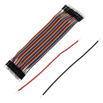 

New 40pcs 20cm 2.54mm Male To Male Breadboard Jumper Wire Cable For Arduino & Jumper Cable Breadboard Solderless Electric Wire T