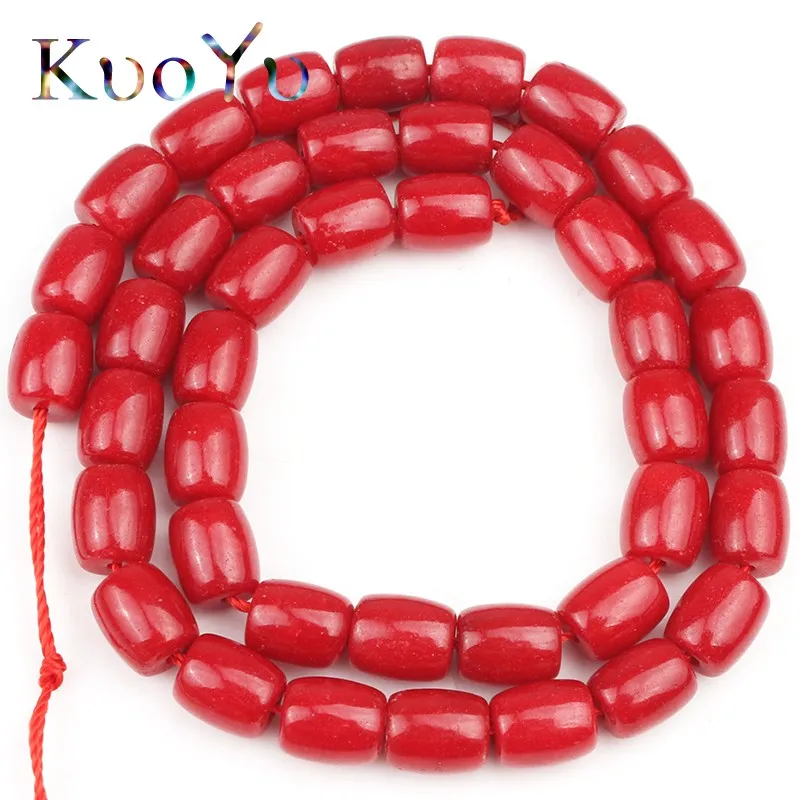 

Natural Red Coral Drum Beads High Quality Oval Loose Spacer Beads For Jewelry Making Diy Bracelet Earing Accessories Wholesale 15"Strand