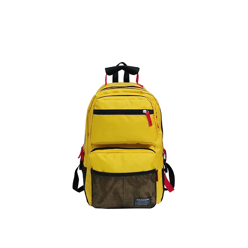 

Couples Casual Backpack New Style Fashion Large Capacity Multi-Level Solid Color Backpack Schoolbag Bag