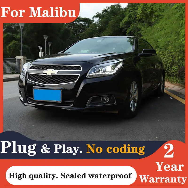 

Светодиодный ная фара для Chevrolet Malibu светодиодный ная фара 2012-2016 Audi-Design, светодиодная фара DRL Hid, биксеноновые автомобильные аксессуары
