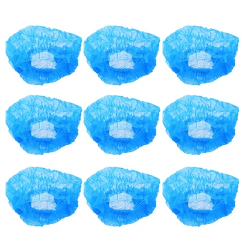 

300PCS Cosmetic Disposable Hat Tattooed Blue Caps Multi-purpose Dustproof Sterile Caps Elastic Band Cap Supplies for Salon Home