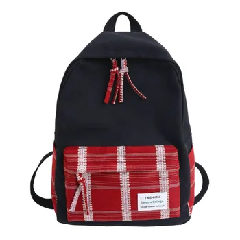 

OCARDIAN Waterproof Plaid Ladies Backpack Fashion Women Men Bags High Quality Large Capacity Student Bag Casual Travel Backpacks