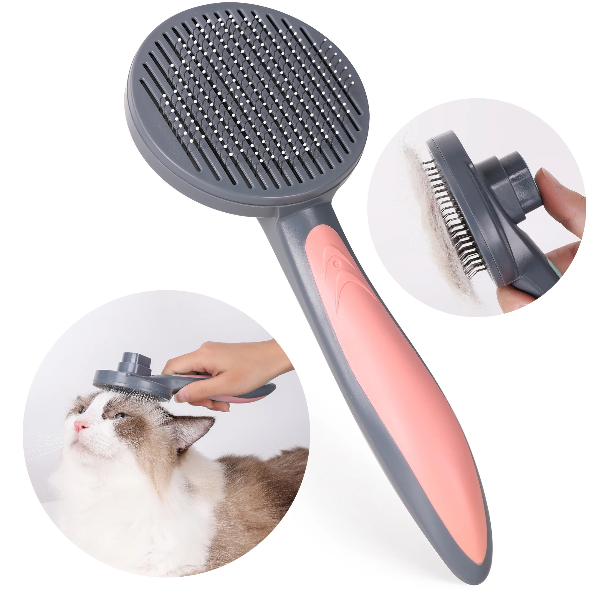 Pets Slicker Pet Grooming Brush Self Cleaning Slicker Brush for Dogs