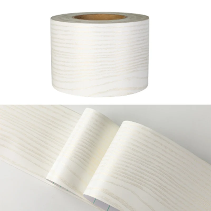 DIY самоклеящаяся напольная контактная бумага деревянный стиль окантовочная линия наклейка Водонепроницаемая виниловая линия талии настенная бумага домашний декор - Цвет: Wood 8605