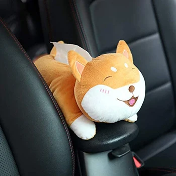 

Plush Toy Style Anime Hanging Tissue Holder Tissue Box Cartoon Tissue Cover Paper Holder Napkin Paper Box (Shiba Inu)