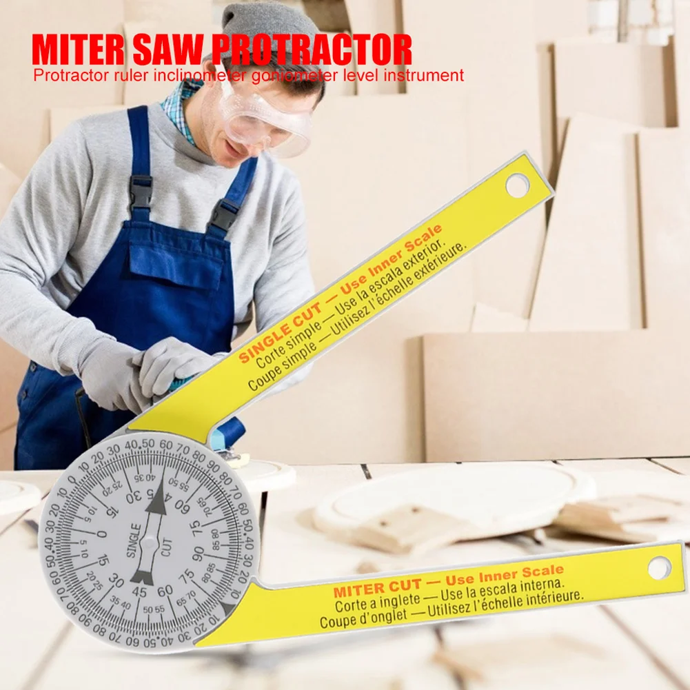 

Hot Miter Saw Protractor Engraved Dial Scale Angle Strong Portable Tool for Outdoor MVI-ing