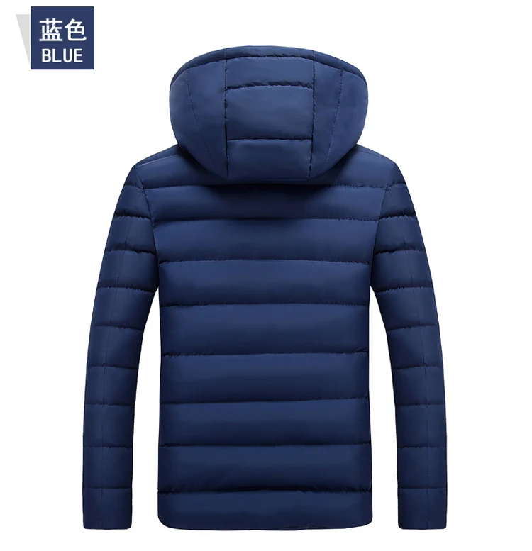 AliExpress, однотонная, простая, Молодежная, с капюшоном, зимняя, мужская, хлопковая одежда, толстая, трендовая, хлопковая стеганая куртка, теплое пальто, с хлопковой подкладкой