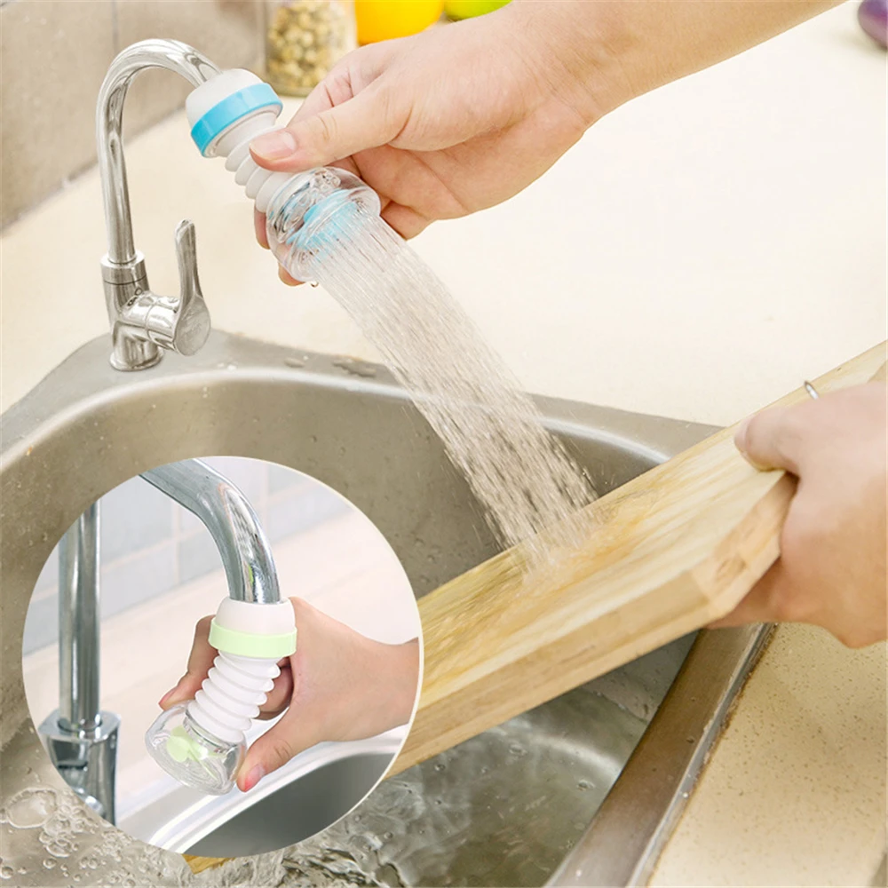 Adjustable Kitchen Faucet Nozzle Extender Swivel Water Tap Filter Water Saver Splash-Proof Water Outlet Bathroom Accessories