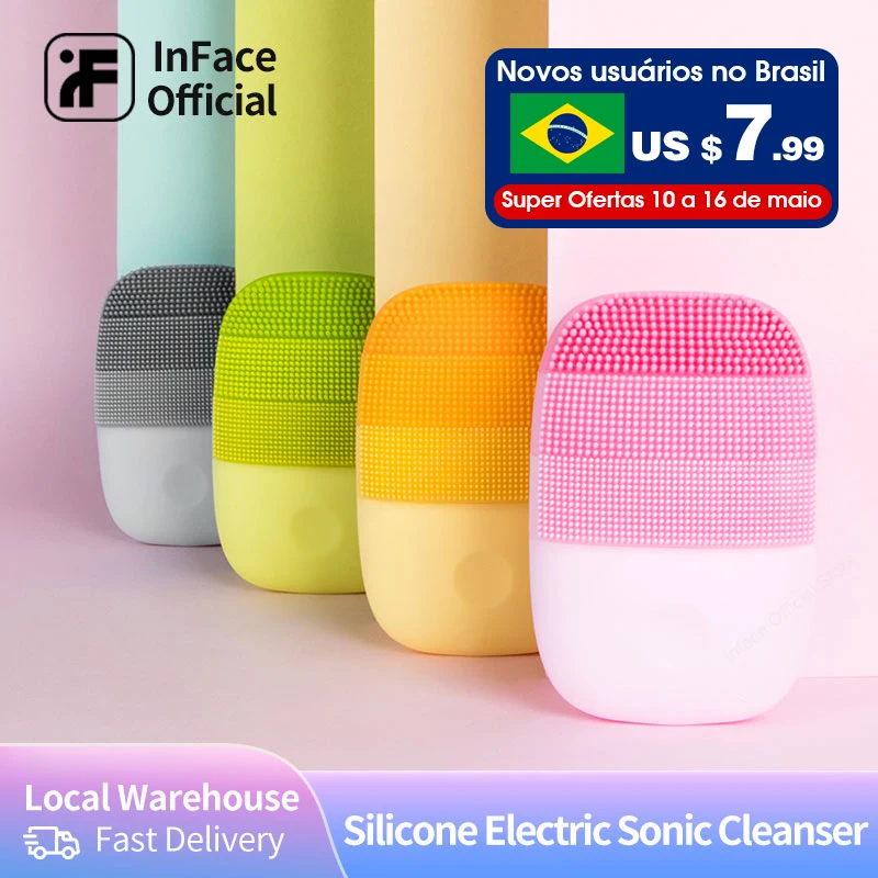 InFace Facial Cleansing Brush Face Skin Care Tools Waterproof Silicone Electric Sonic Cleanser Facial Beauty Massager for face