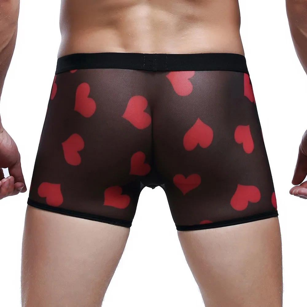 Сексуальное нижнее белье для мужчин шорты боксеры сексуальные трусы дышащее