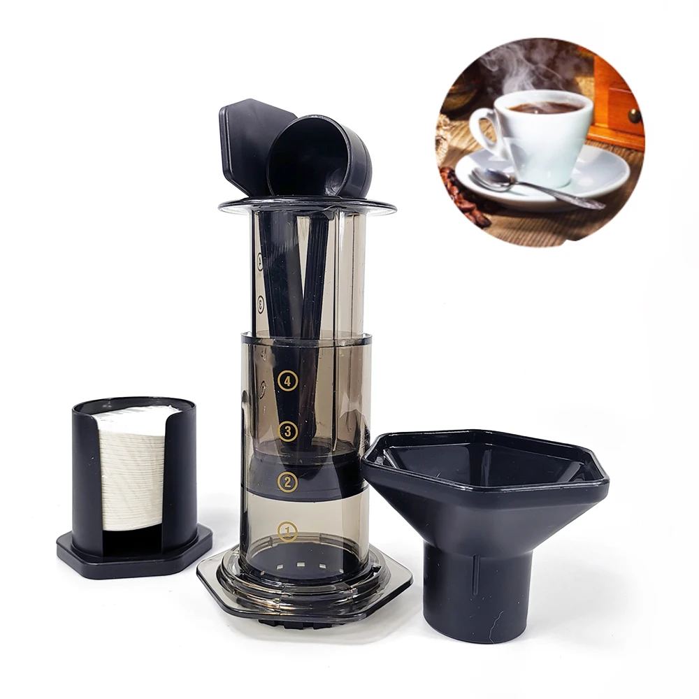 Goedkoop 350 Ml Nieuwe Filter Glas Espresso Koffiezetapparaat Draagbare Cafe Franse Pers Cafecoffee Pot Voor Aeropress Machine