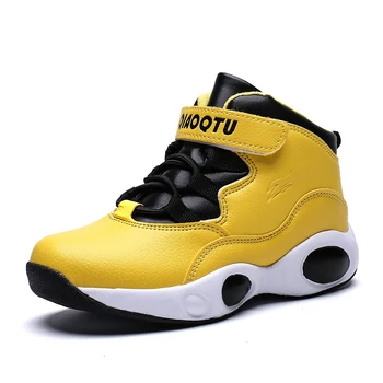 

Basketball Sport Shoes for Toddlers Kids Boys Outdoor Sneakers Warm Autumn Winter Children's Trainers Child Footwear PU Leather