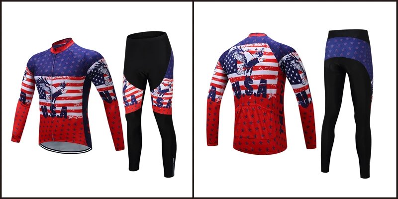 Теплая Флисовая одежда для велоспорта с длинным рукавом, Мужская зимняя одежда для горного велосипеда, комплект одежды для триатлона, костюм из Джерси