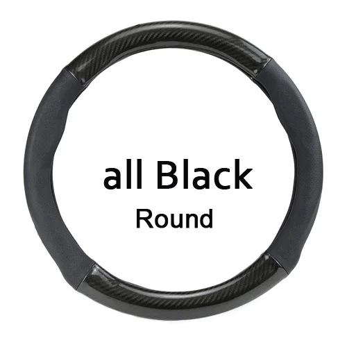 all black Автомобильный руль подходит для Lexus ES IS LS NX GS CT GX LX RC LC US ES250 ES300h ES240 ES250 крышка рулевого колеса из углеродного волокна - Название цвета: all black
