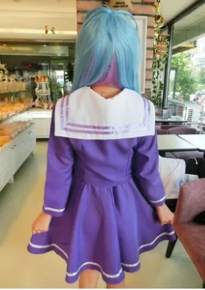 No Game No Life Shiro emboitement героиня фиолетовый матросский костюм для косплея