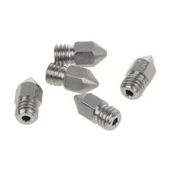 

5PCS MK8 Nozzle 0.4mm M6 Threaded Stainless Steel for 1.75mm Filament 3D Printer Extruder Print Head