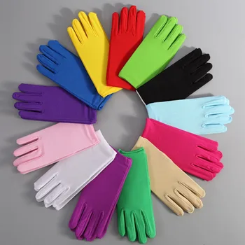 

Short spandex high elasticity gloves pure color gloves short breathable gloves riding gloves