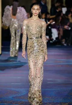 

Halinfer 2019 Elegant Dress High Quality Full Scale Diamond Bodycon Hitting the long skirt Maxi Celebrity Party Dress Vestidos