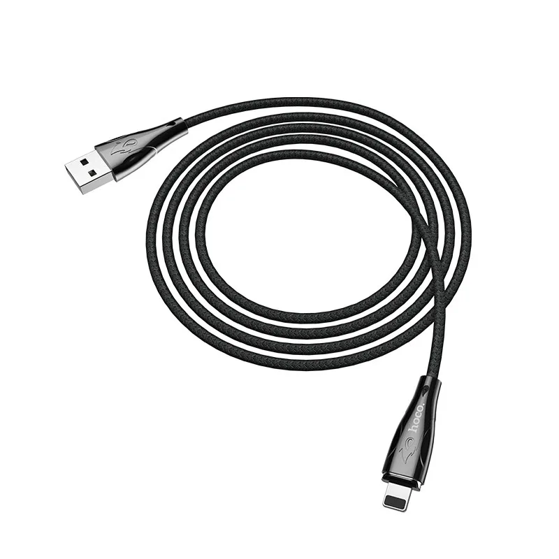 black HOCO U75, 20 шт./лот,, 1,2 м, магнитный USB кабель для iPhone type C, микро-нейлоновый кабель для samsung, USB C кабель - Цвет: black